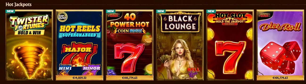 hot jackpots amunra casino
